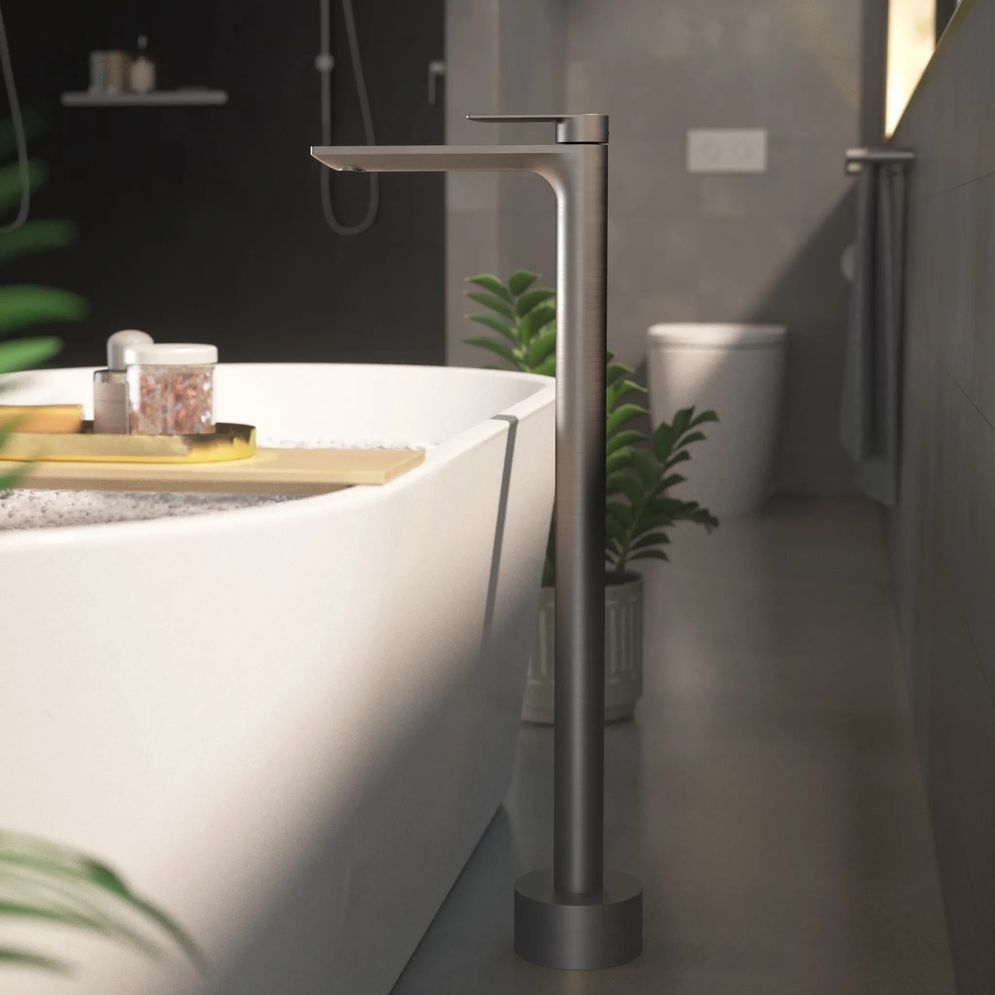 Steps for removing toilet bowl stains in a Caroma bathroom
